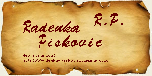 Radenka Pisković vizit kartica